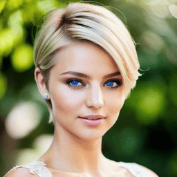Pixie Cut Blonde Hairstyle AI avatar/profile picture for women